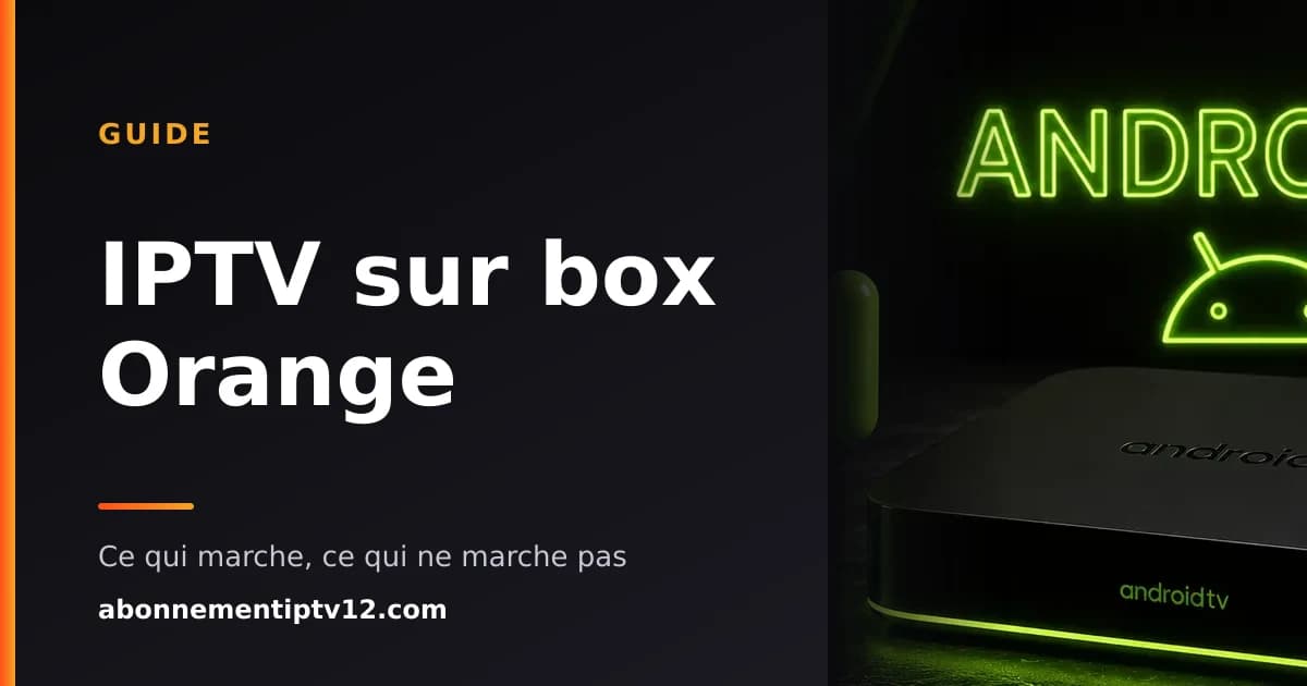 Box Android TV reliée à un téléviseur, utilisée pour lire l’IPTV