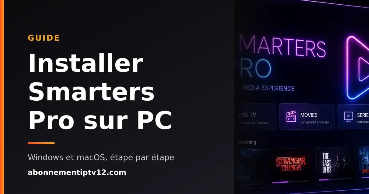 Écran de connexion de l’application IPTV Smarters Pro